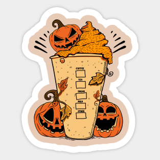 Three halloween pumpkins Sticker